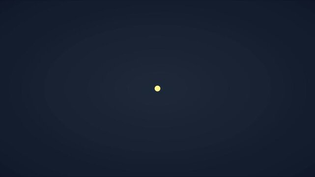 Minimalist atom model animation with glowing nucleus and orbital rings for science and education projects 4k