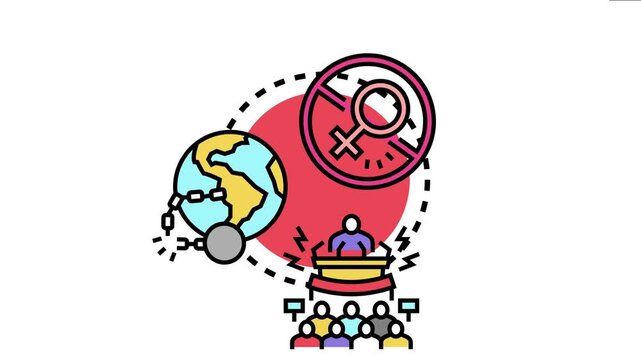 Anti government ideology representing political activism, public resistance, human rights restrictions, social inequality, and global oppression affecting people and democratic principles