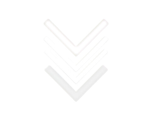 Downward pointing arrows icon set featuring multiple clean geometric lines for web user interface design on transparent background