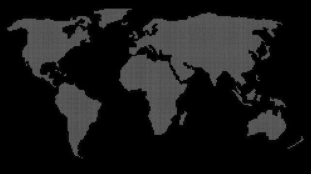 World map dots clean digital background design for global visuals. World map dots connectivity concept for network scenes. World map dots category element