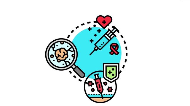 Therapeutic antibody refinement process involving medical research, disease diagnosis, treatment development, and immune system protection through vaccination and healthcare advancements