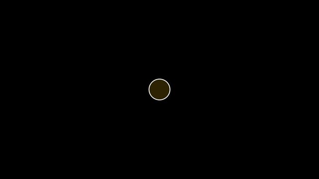 A blue circle gently pulsing in motion graphics. The circular object expands outward from the center in a ripple-like motion, creating a wave like vibration effect. 4K Motion Graphics.