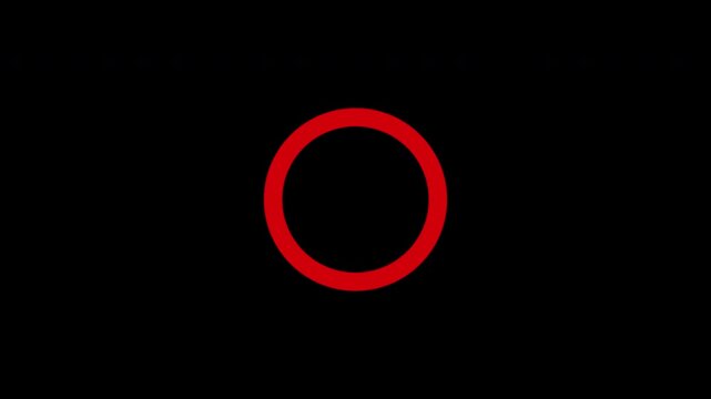 Red X symbol animation inside a circular outline, representing cancel, rejection, error, failed action, or prohibited status