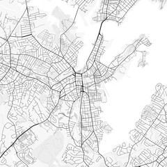 Fototapeta premium Salem City Map. Minimalist black and white line art poster for printing, wallpaper, wall art, and map resources for home and office decor