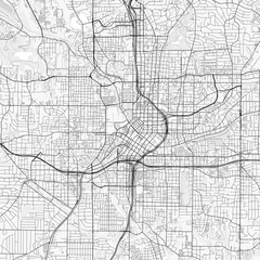Atlanta City Map. Minimalist black and white line art poster for printing, wallpaper, wall art, and map resources for home and office decor © City in Art