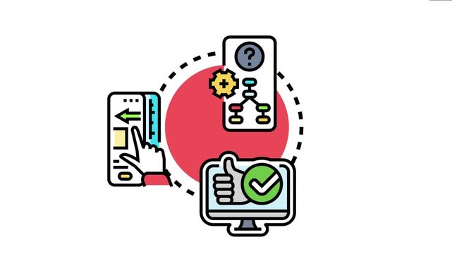 Developers are creating and optimizing mobile application interfaces, planning interactive user experiences, and ensuring successful implementation with positive feedback