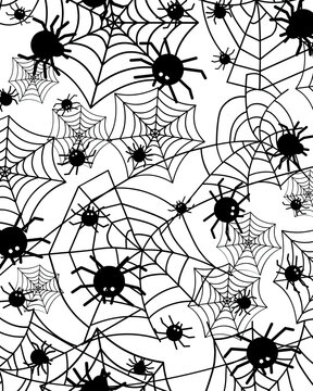 seamless pattern with spider