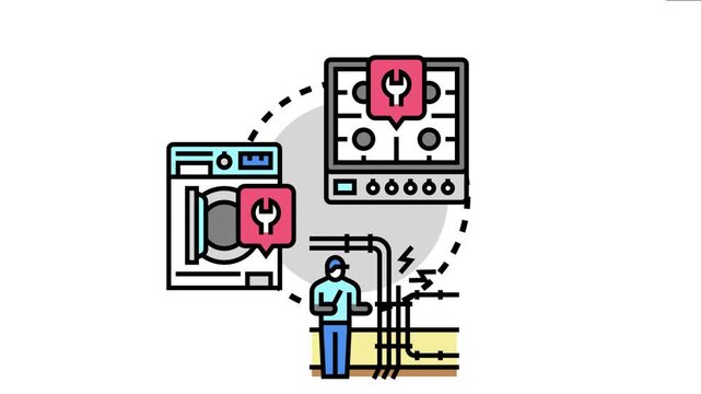 Technical specialist providing maintenance and diagnostic services for kitchen and laundry appliances. the process of fixing faulty household electrical equipment and identifying problems