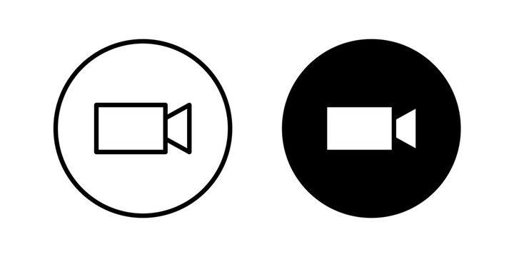 Video call icon simple clipart collection