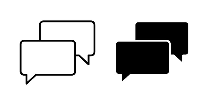 Talk bubble speech icon simple clipart collection