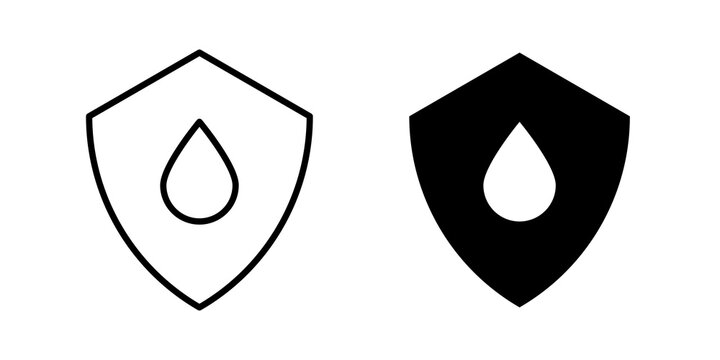 Waterproof icon simple clipart collection