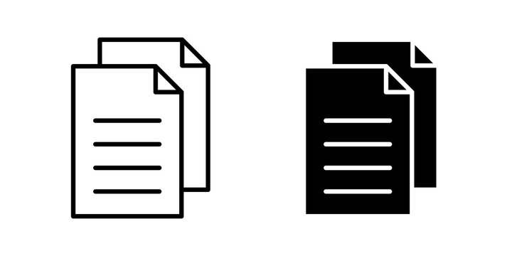 Duplicate icon simple clipart collection