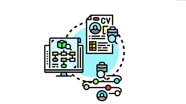 Application blueprint visualizes the process of system development, highlighting stages from job application to project planning, workflow, and strategic execution