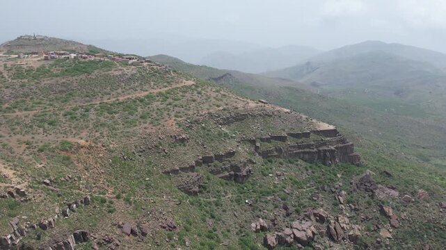Mountain revealing cenemetic dron shot 