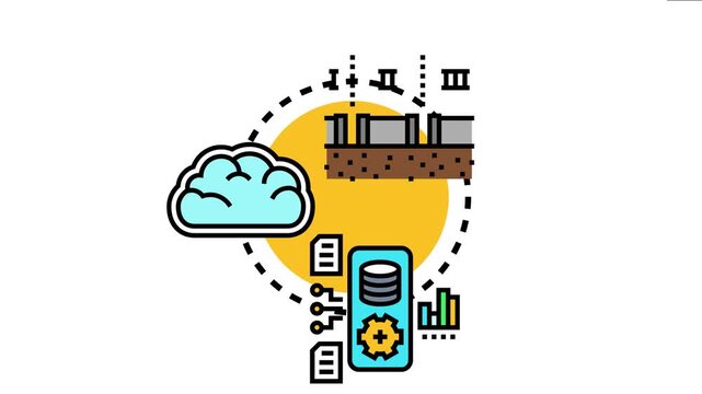 Software deployment pipeline illustrates continuous integration and delivery stages, managing application development with infrastructure as code and cloud computing for efficient data flow
