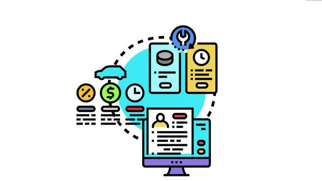 Digital interface displaying diverse application options, offering various services, financial choices, and timeframes for user selection and management