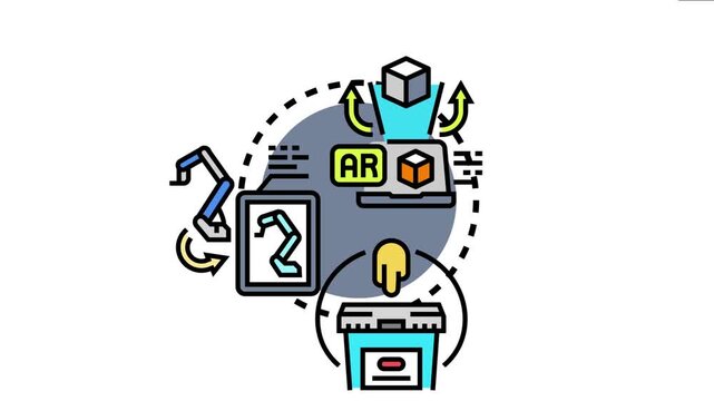 Applied technology concepts augmented reality, artificial intelligence, robotics, and automation processes integrating diverse software and hardware solutions for industrial innovation