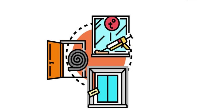 Applying draft stopper seals on windows and doors improves home insulation, preventing heat loss and saving energy in residential properties and buildings