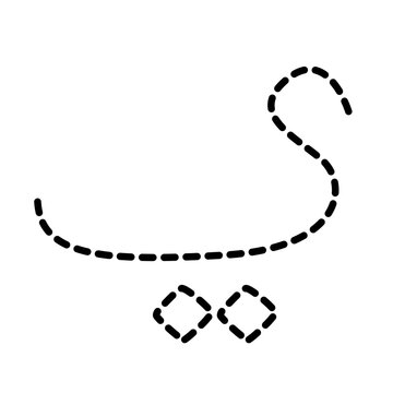 Dotted Arabic hijaiyah letter vector with elegant script design style.