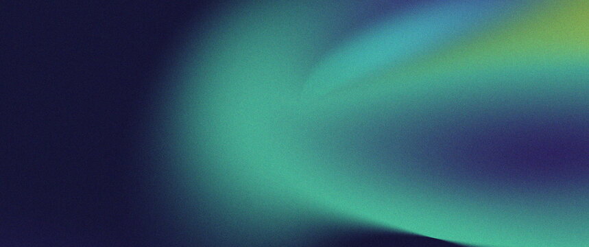 Ethereal aurora borealis abstract gradient background with glowing green light and heavy noise grain texture for modern digital design and creative web backdrop