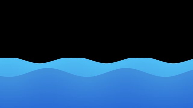 Simple Waving Water Loop Animation with Transparent Background