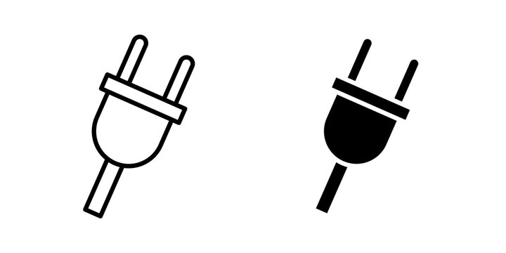 Plug adapter icon minimal logo pack