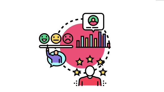 Reviewer approval process showing user feedback, rating system, and performance evaluation, a modern concept for quality control and verification