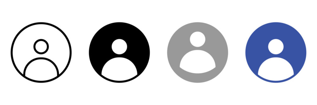 User icon set in thine outline and flat style. use for webside and socail media.