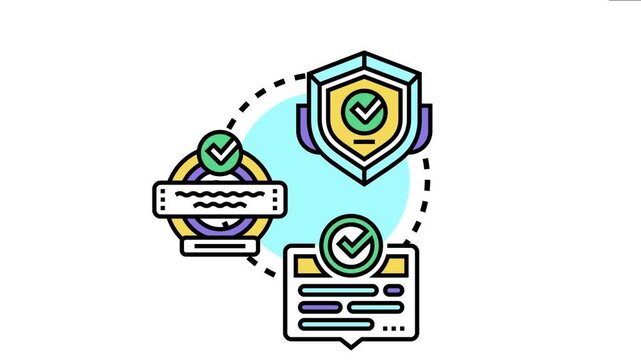 Approved authentic emblem concept trust, verification, and certification for quality products, services, or information, ensuring guarantee and originality