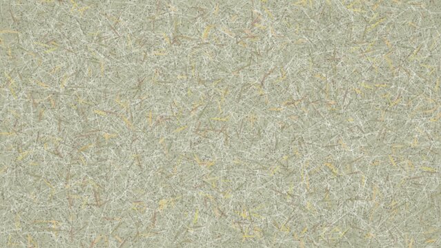 Seamless pattern of midcentury modern atomic style texture with abstract lines and shapes in sage green, yellow, and white colors