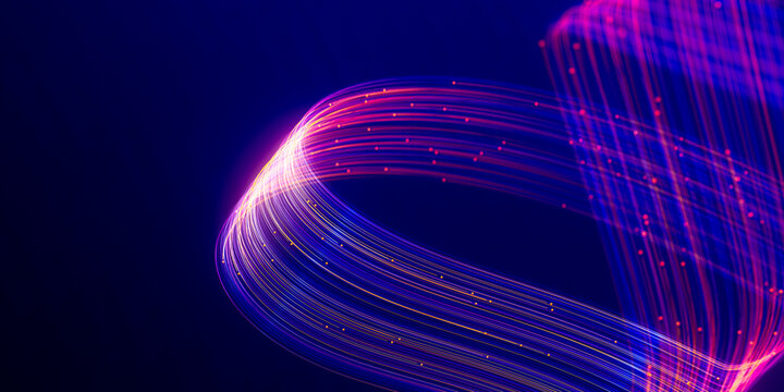3D Curved Data Network Light Path
