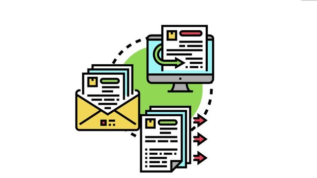 Approved pricing quotation process digital document sending and receiving between computer and email for business proposal or invoice management