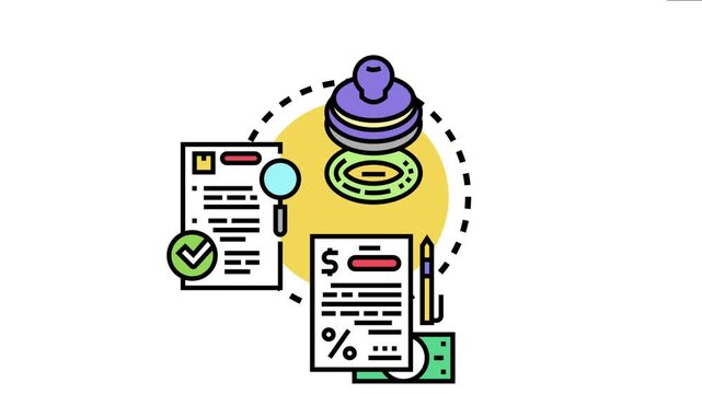 Documents receiving official stamp approval, symbolizing a certified valuation process for financial assessment and property appraisal, ensuring validation and accurate reporting of assets
