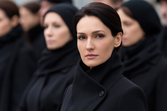 Group of people dressed in black at an event