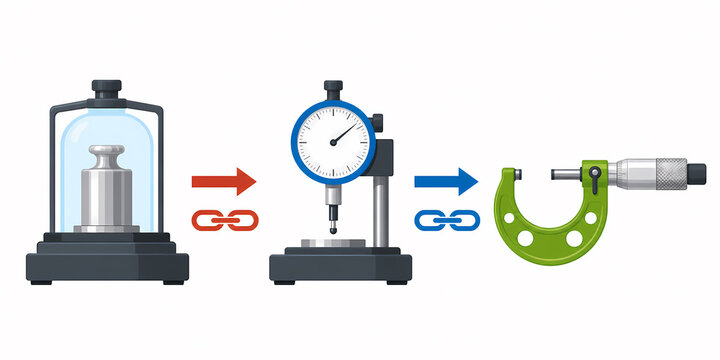 Measurement calibration traceability chain illustration