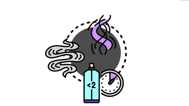 Aroma mist bottle using an automatic dispenser to release pleasant fragrance for air deodorization, creating a lighter atmosphere and enhancing well being