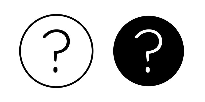 Interrogation icon flat logos kit. EPS10