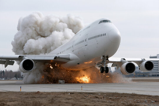 Plane explodes on runway during test at airport