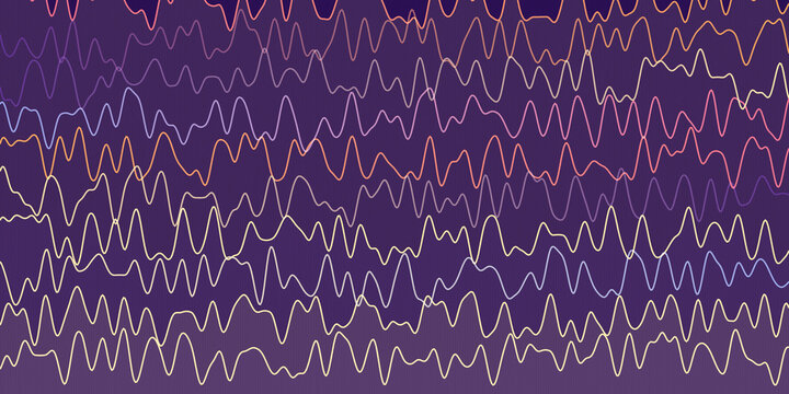 complex waveforms with dynamic lines on a vibrant background