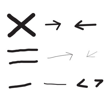 Hand Drawn Arrow and Pointer Symbols Collection