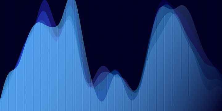 abstract blue waveforms background
