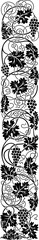 Naklejka premium Grape Vine Grapevine Leaves Grapes Leaf Border