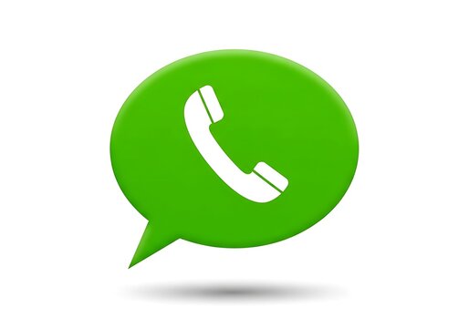 Whatsapp logo with a green speech bubble and white phone