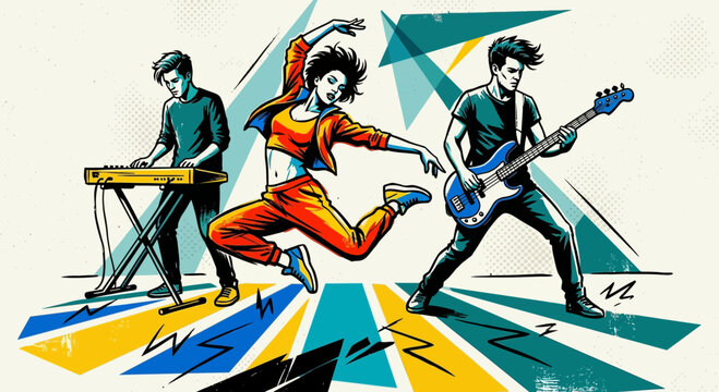 Band performing live music with singer and guitarist