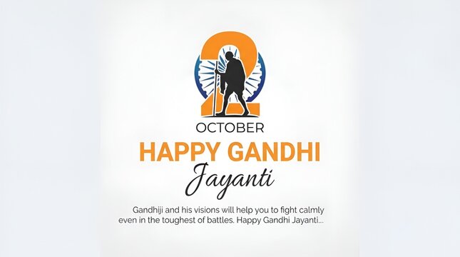 2nd October Happy gandhi jayanti. indian Freedom Fighter Mahatma Gandhi he is known as Bapu. abstract vector illustration design