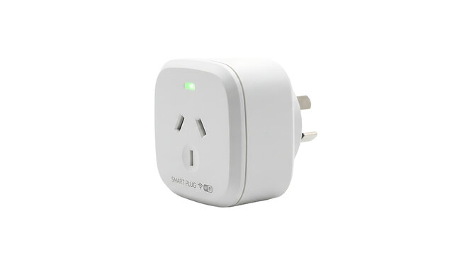 White australian style electrical wall plug adapter isolated on a clean white background for home power connectivity