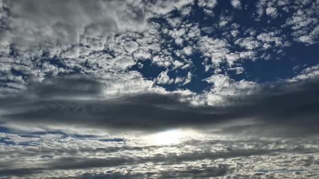 Partial Solar Eclipse Through Clouds Hyperlapse