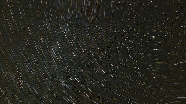 Dynamic Star Trails in Night Sky