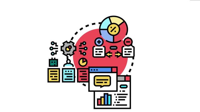 Illustration depicting an organized system for task assignment, priority setting, and workflow management, optimizing project planning and business process execution
