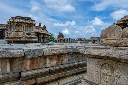 Shree Vijaya Vitthala Temple at Hampi India. This Temple dates back to the 15th century and was built during the reign of King Krishnadevaraya (1509 to 1529 AD).